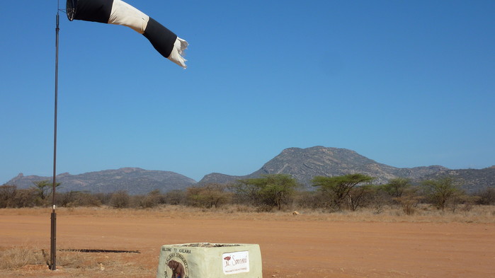 Landingsbanen i Samburu