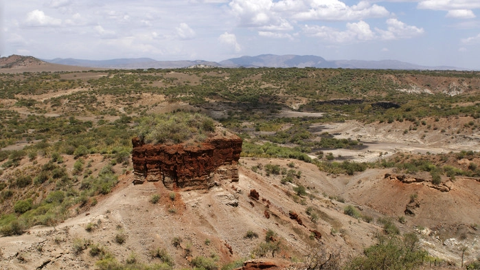 Olduvai gorge mellom Serengeti og Ngorongoro.