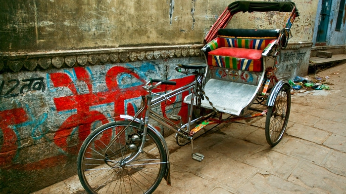 <strong>Sykkelrickshaw i Delhi</strong>